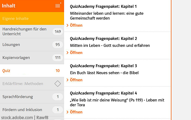 REB_Leben-gestalten-DUA_Quiz Quiz im Digitalen Unterrichtsassistenten