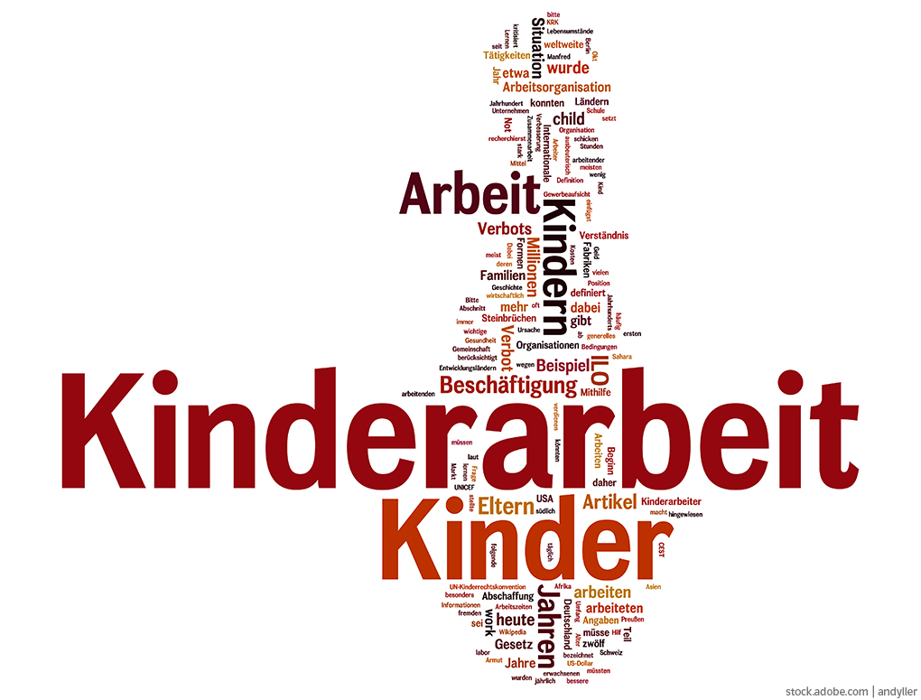 REB-Unterricht-Weltkindertag-Kinderarbeit Kinderarbeit Wortwolke