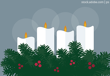 Klassenzimmer-Adventskranz