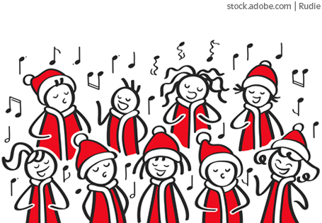 Weihnachtslieder singen in der Schule