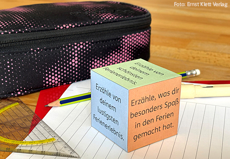 Start ins neue Schuljahr mit dem Ferien-Erzählwürfel